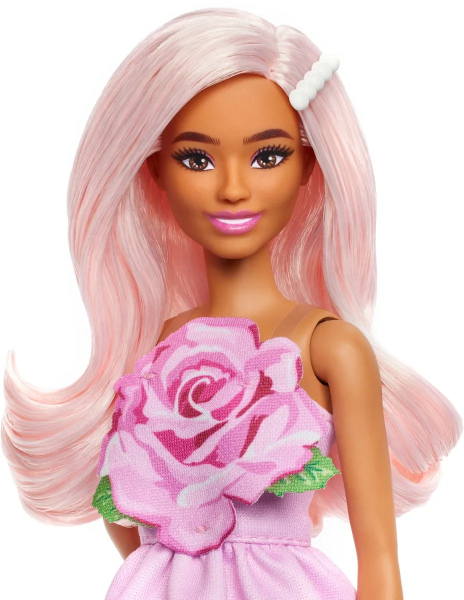 Barbie Pop 2016189 - Modepop - Roze jurk & haar