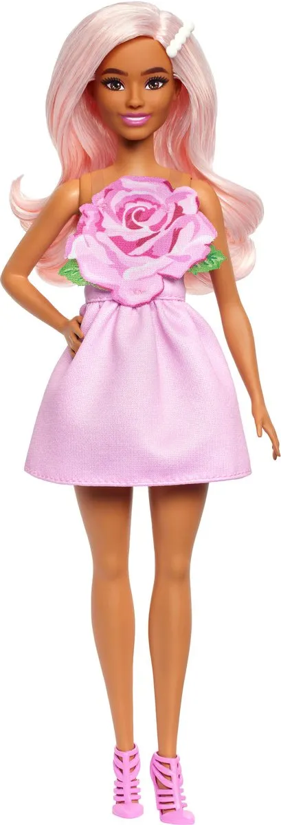 Barbie Pop 2016189 - Modepop - Roze jurk & haar
