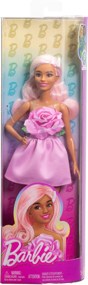 Barbie Pop 2016189 - Modepop - Roze jurk & haar - afbeelding 6 van 6