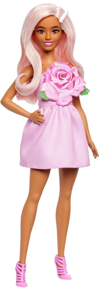 Barbie Pop 2016189 - Modepop - Roze jurk & haar