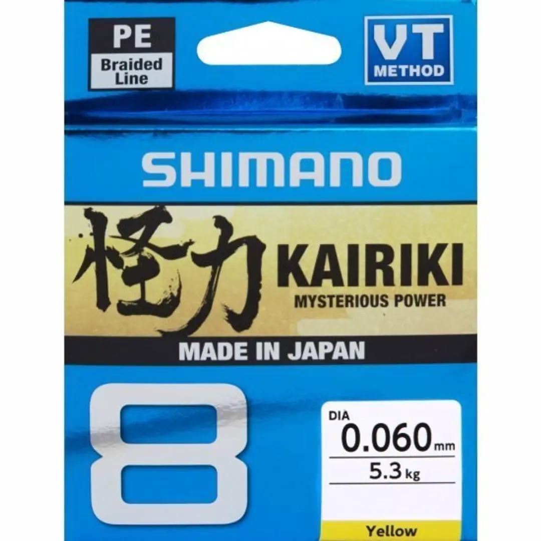Shimano Kairiki 8 Braid 0.19mm - 150m - Geel