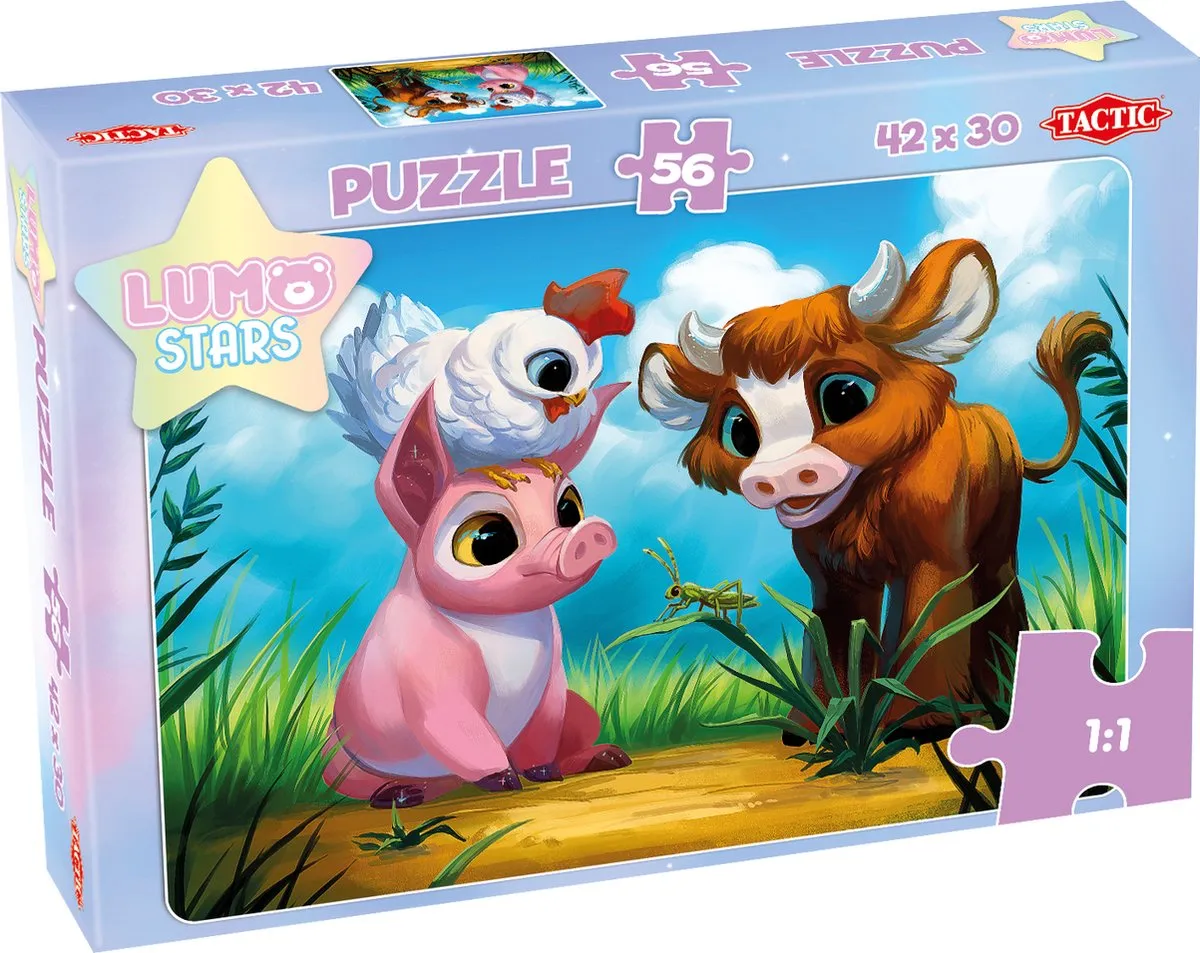 Tactic Lumo Stars Puzzel 56 Stuks - Multicolor