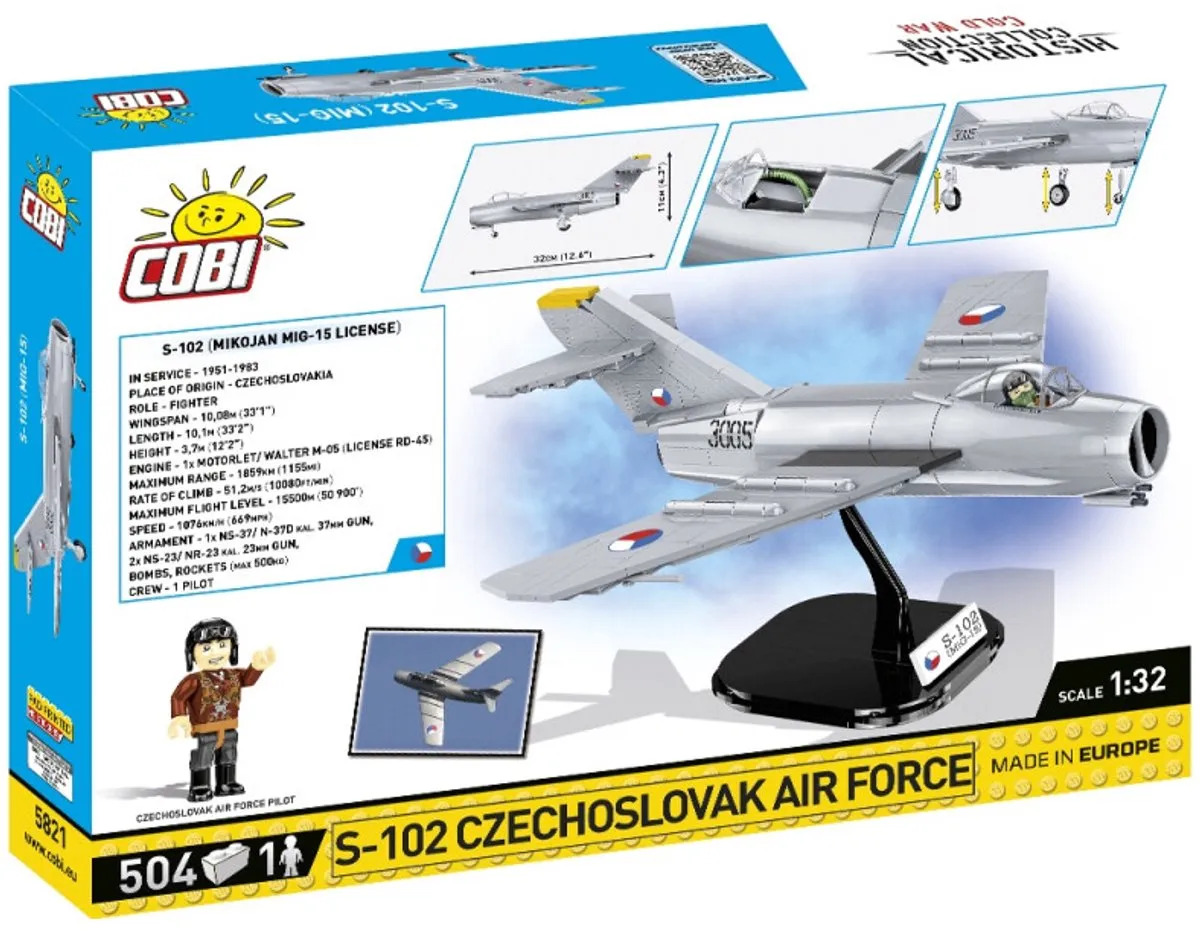 Cobi 5821 S-102 Tsjechoslowaakse Luchtmacht - 504 Stuks - 1:32
