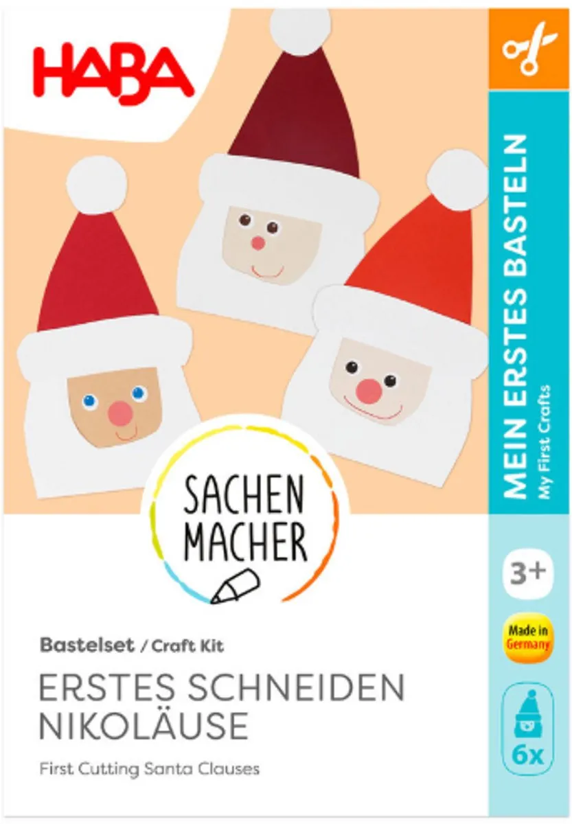 Haba Knutselpakket Eerste Knippen Kerstmannen