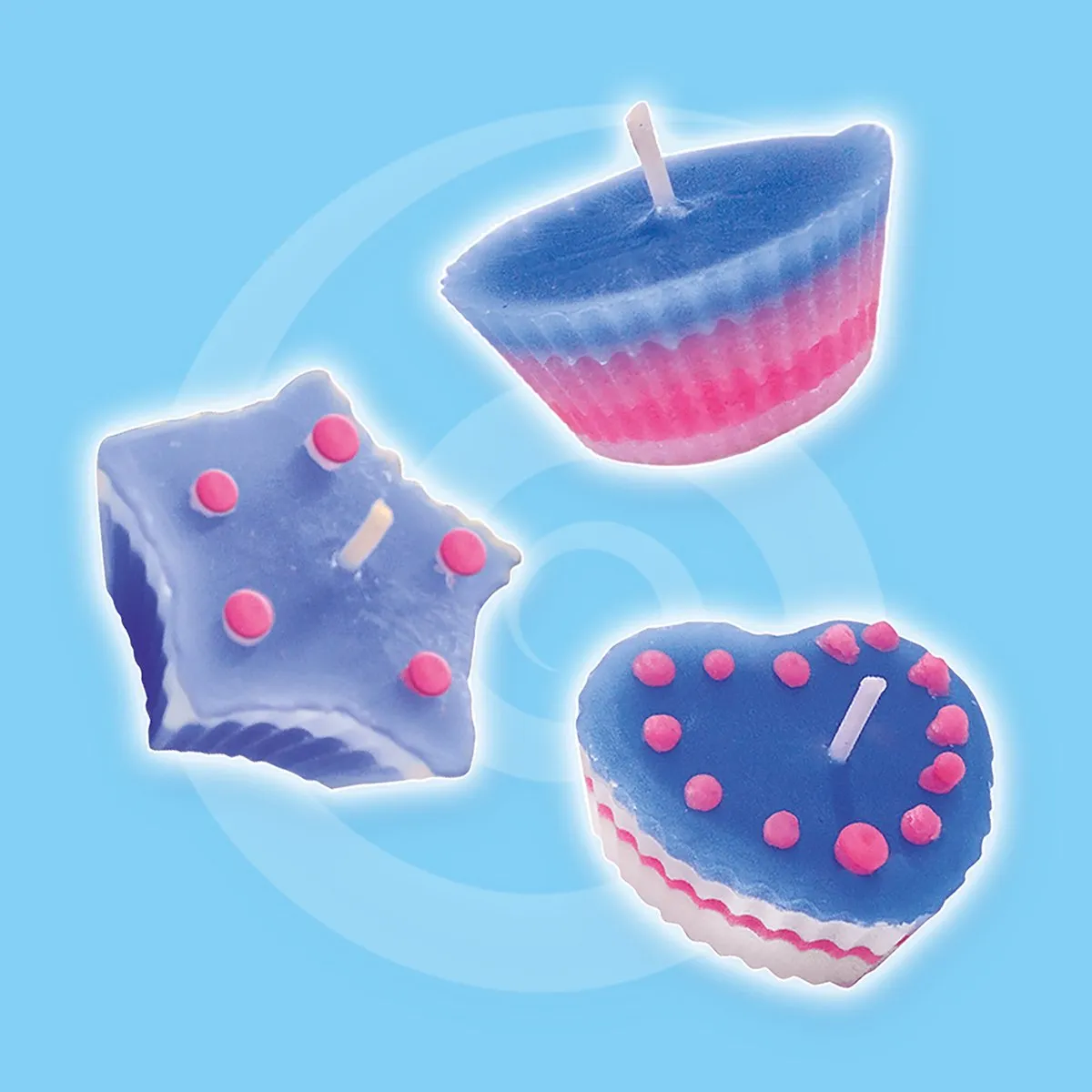 SES Creative Hobby Pink Geurkaarsen Knutselset - 5 Vormpjes 3 Kleuren