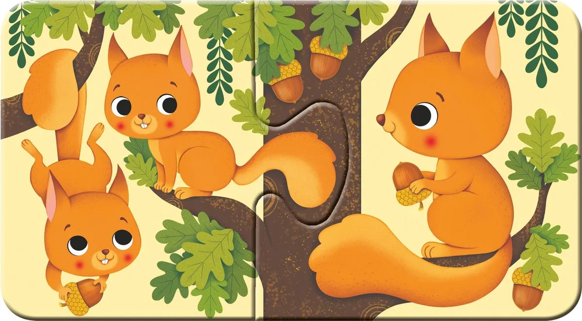 Ravensburger Dieren en hun Kleintjes My First Puzzels 9x2 Stuks