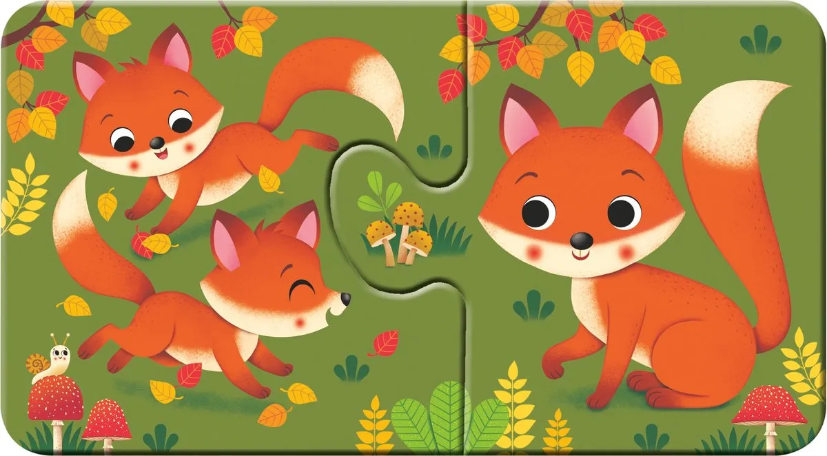 Ravensburger Dieren en hun Kleintjes My First Puzzels 9x2 Stuks