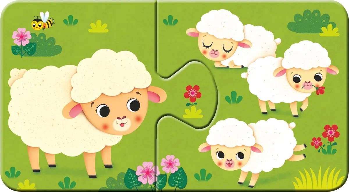 Ravensburger Dieren en hun Kleintjes My First Puzzels 9x2 Stuks