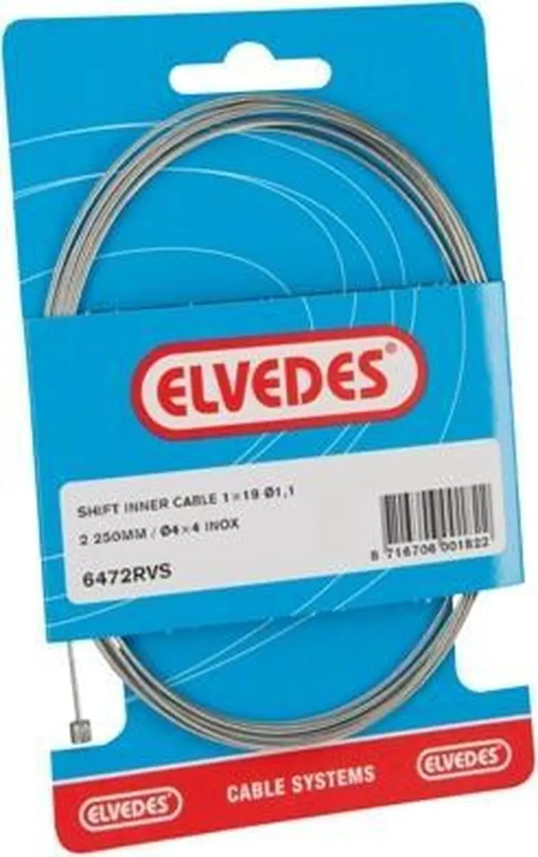 Elvedes Versnellingskabel Fiets RVS 6472RVS