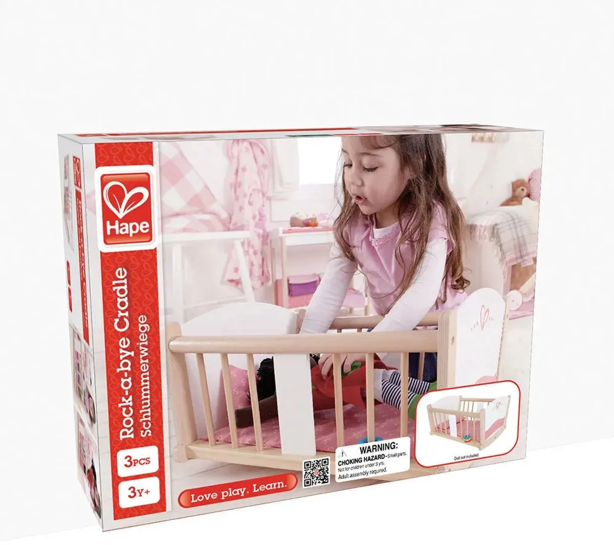 Hape Wieg Poppenhuis - veelkleurig