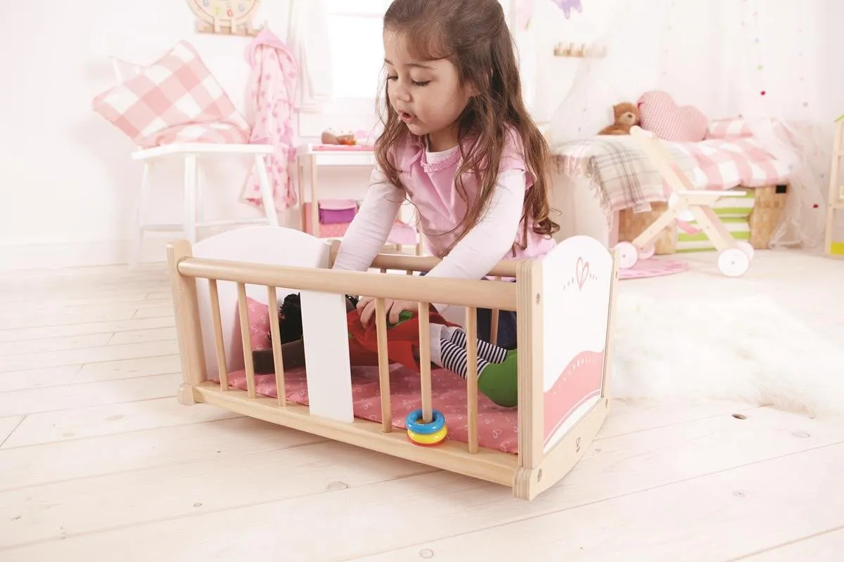 Hape Wieg Poppenhuis - veelkleurig