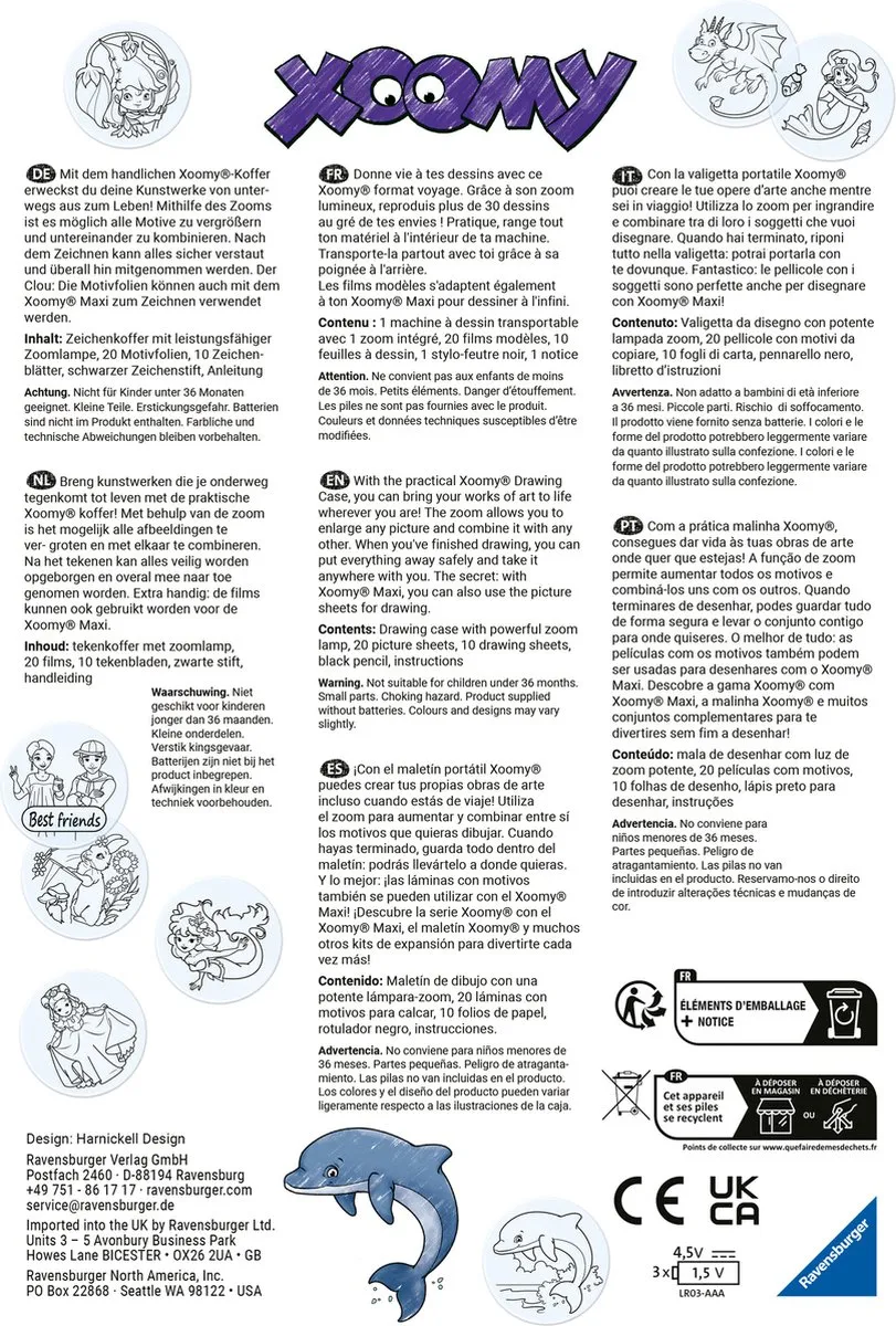 Ravensburger Xoomy Midi Tekenmachine Meerkleurig