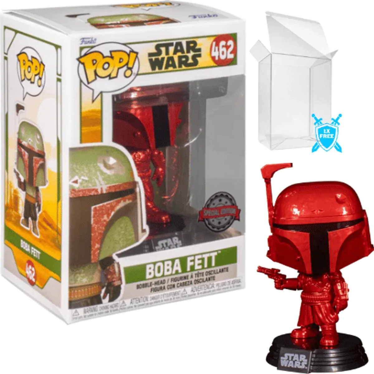 Funko Pop! Star Wars Boba Fett Red Chrome - afbeelding 2 van 2