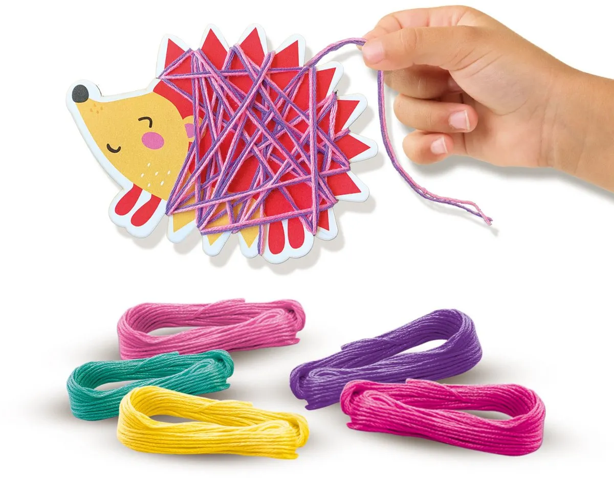 SES Creative Draad Wikkel Dieren - 6 Stuks - Met Glitterstickers