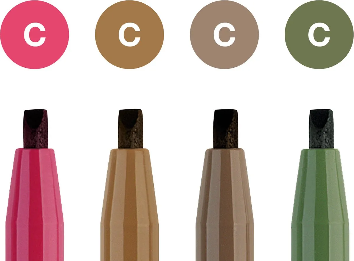 Faber-Castell Pitt Artist Pen Kalligrafie Set 4-delig - FC-167505 - Multicolor