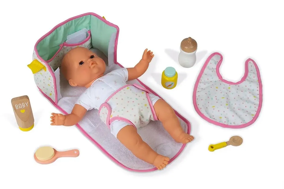 Janod J06501 Poppen Verschoningstas - 8 Accessoires - Multikleur
