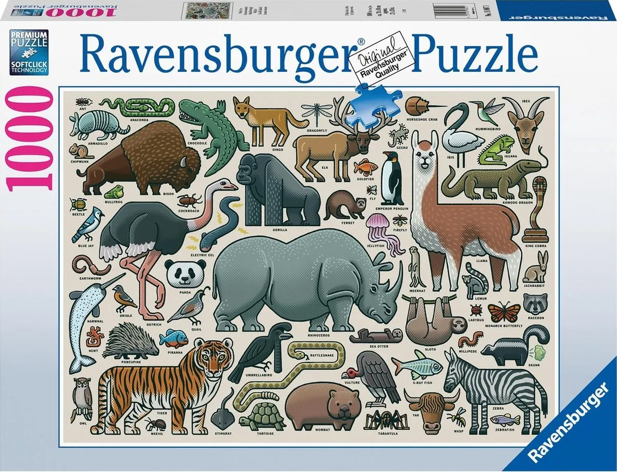 Ravensburger Wilde Dieren Legpuzzel 1000 Stuks