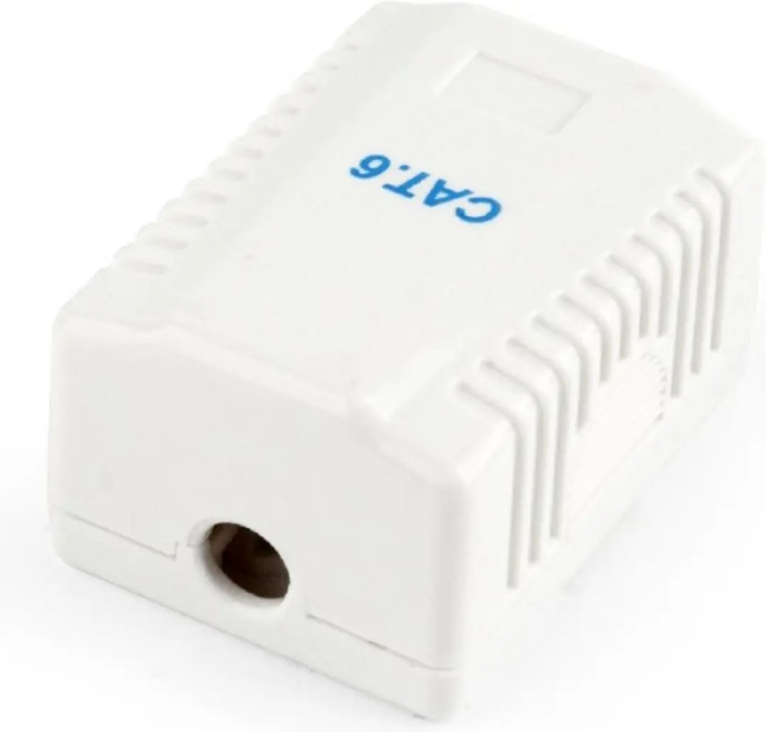 Cablexpert CAT6 FTP LAN-opbouwdoos 1-poorts - Wit