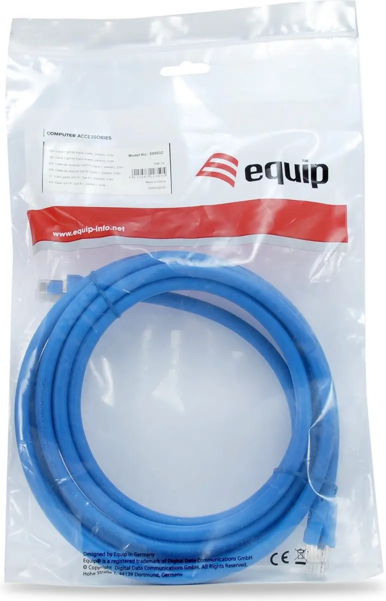 Equip CAT8.1 S/FTP Patchkabel 3m Blauw - afbeelding 3 van 3