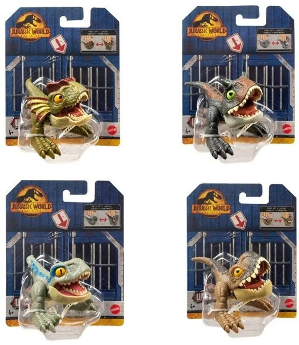 Mattel Jurassic World Uncaged Wild Pop Ups - 4 Stuks