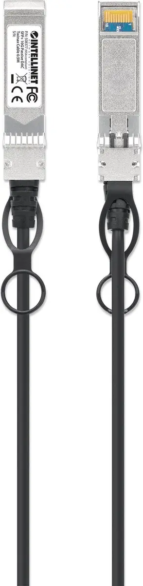 Intellinet SFP+ 10G DAC Twinax-kabel 0,5m - Zwart - afbeelding 3 van 4