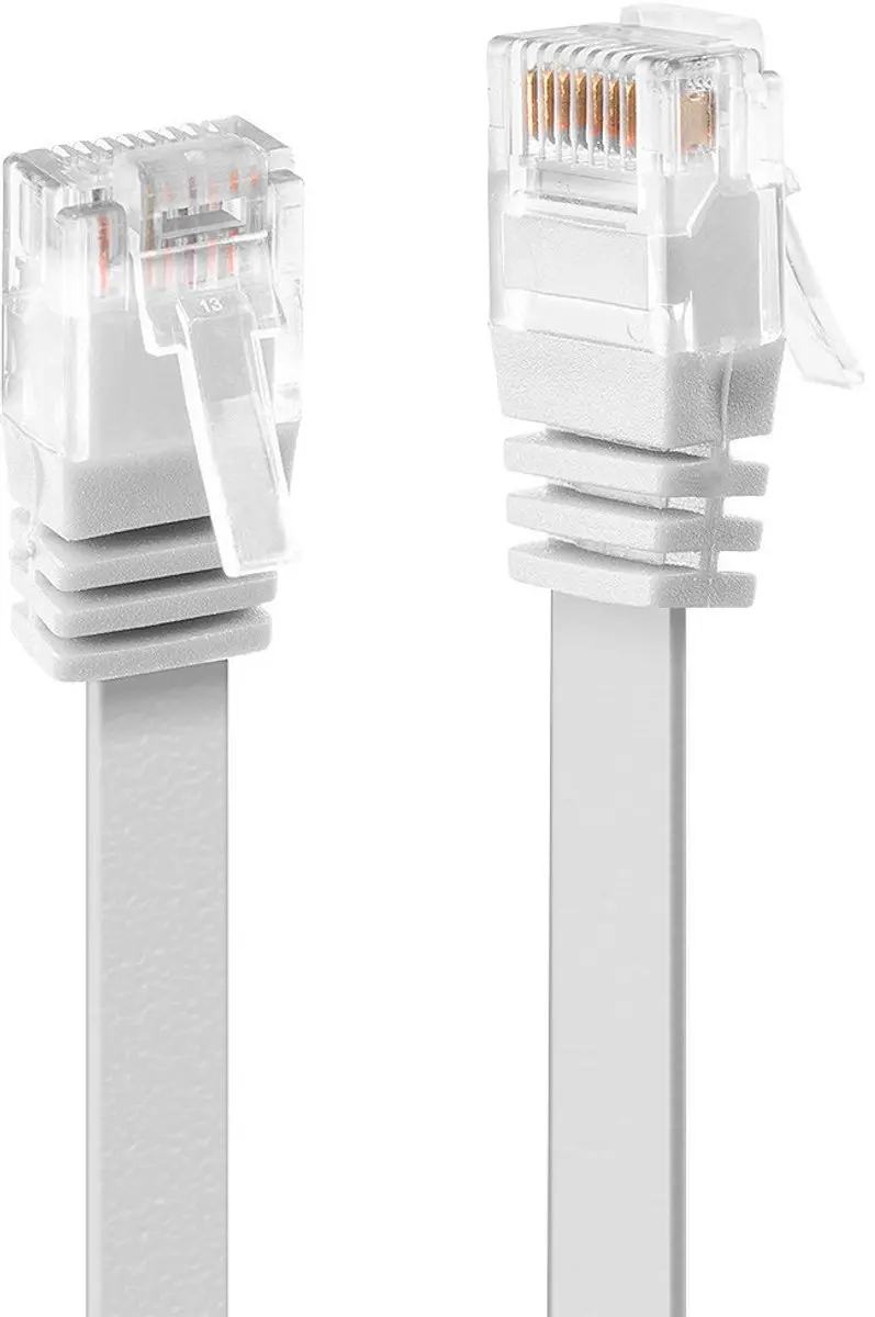 Lindy Cat.6 Flachband-Patchkabel 5m - Wit - afbeelding 5 van 5