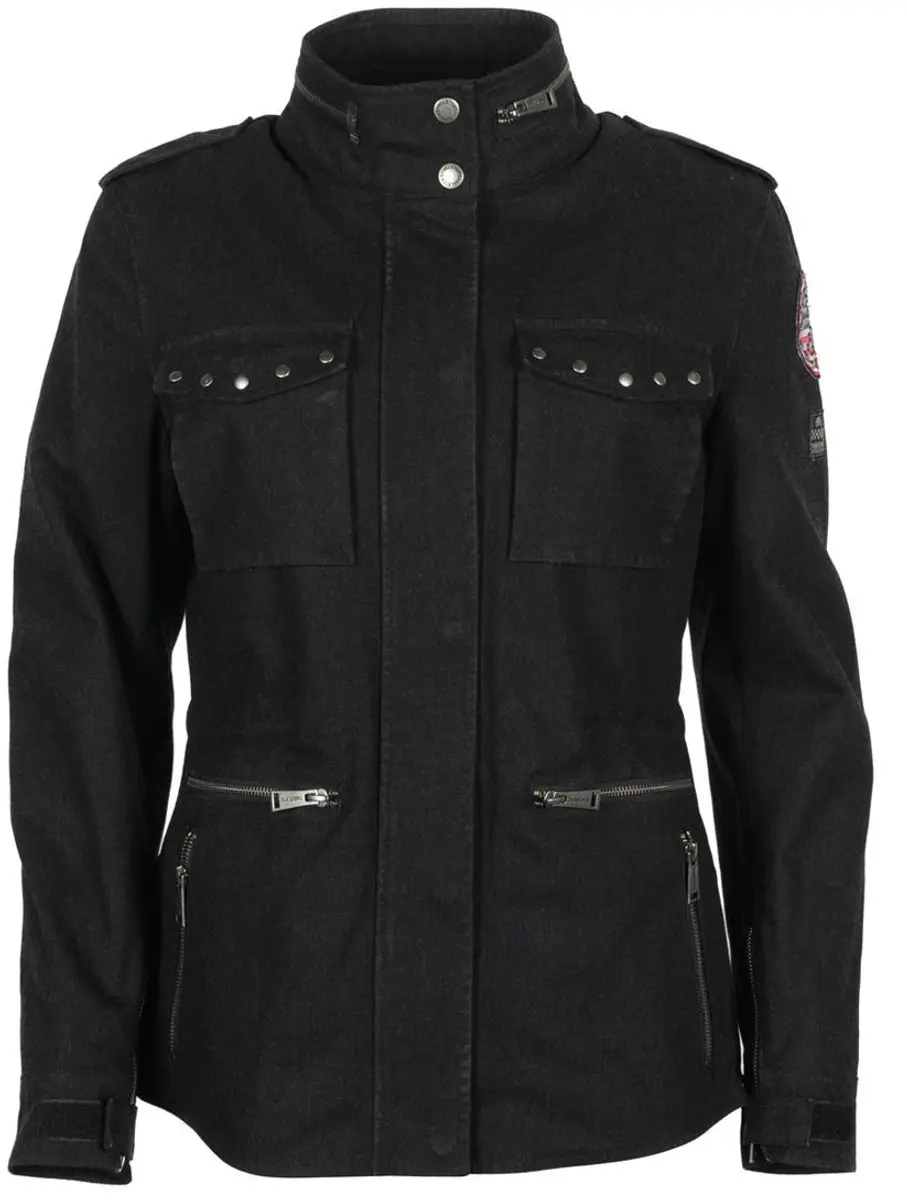 Helstons Tara Canvas Cotton Jas Zwart