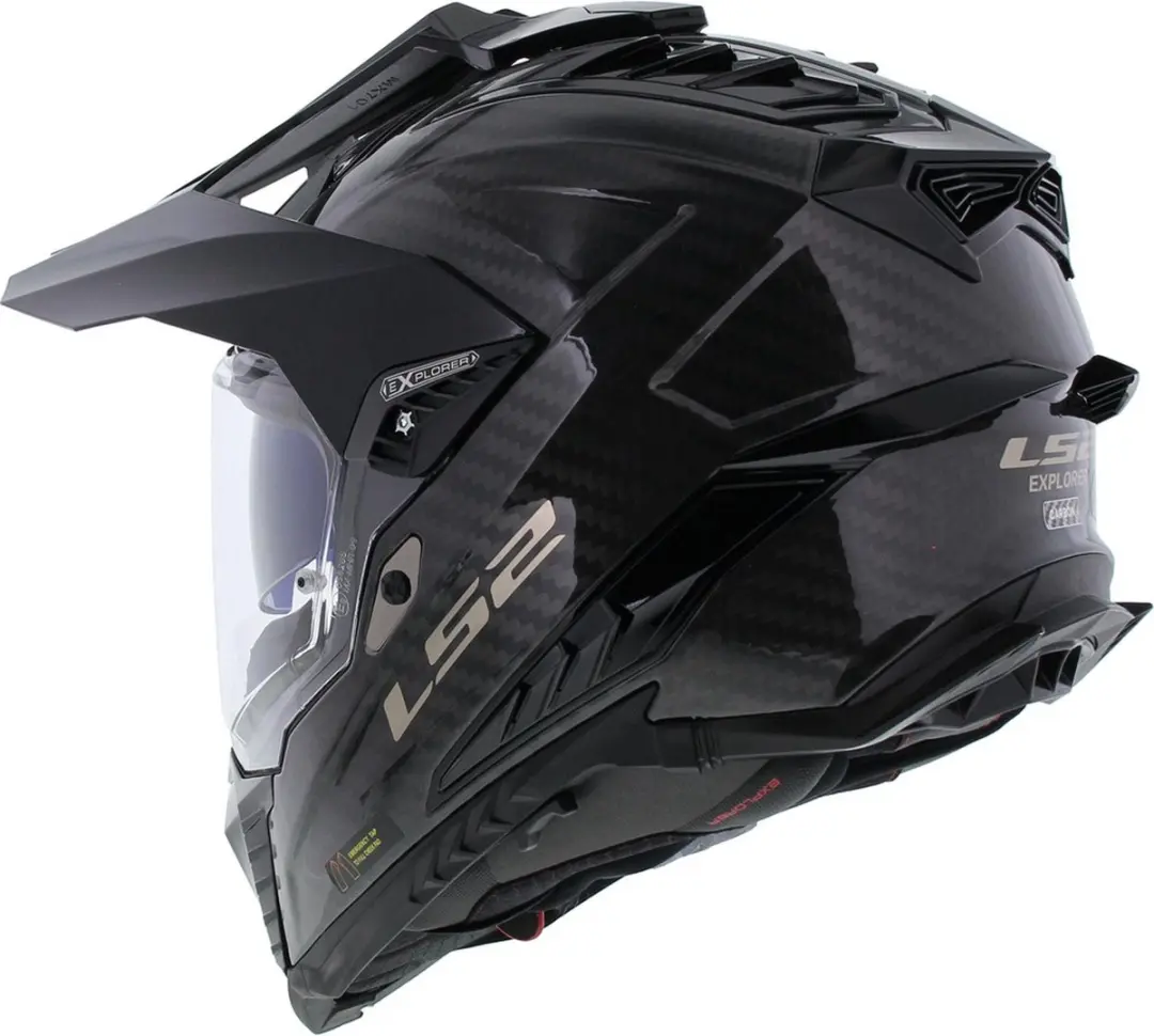 LS2 Explorer MX701 Helm - Maat L - Glans Carbon Zwart