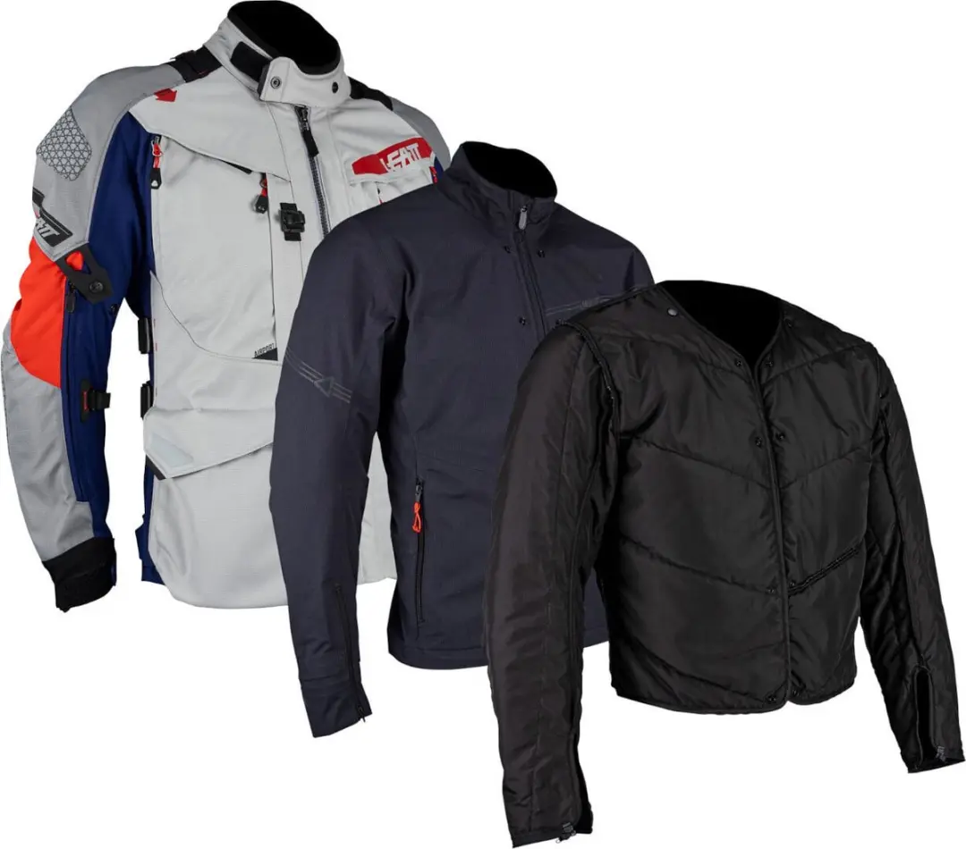 Leatt ADV MultiTour 7.5 Waterdichte Textieljas - XXXL - Lichtgrijs/Blauw/Rood