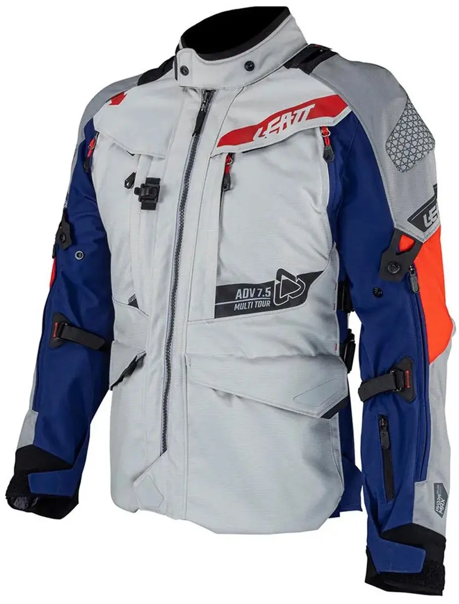 Leatt ADV MultiTour 7.5 Waterdichte Textieljas - XXXL - Lichtgrijs/Blauw/Rood - afbeelding 6 van 6