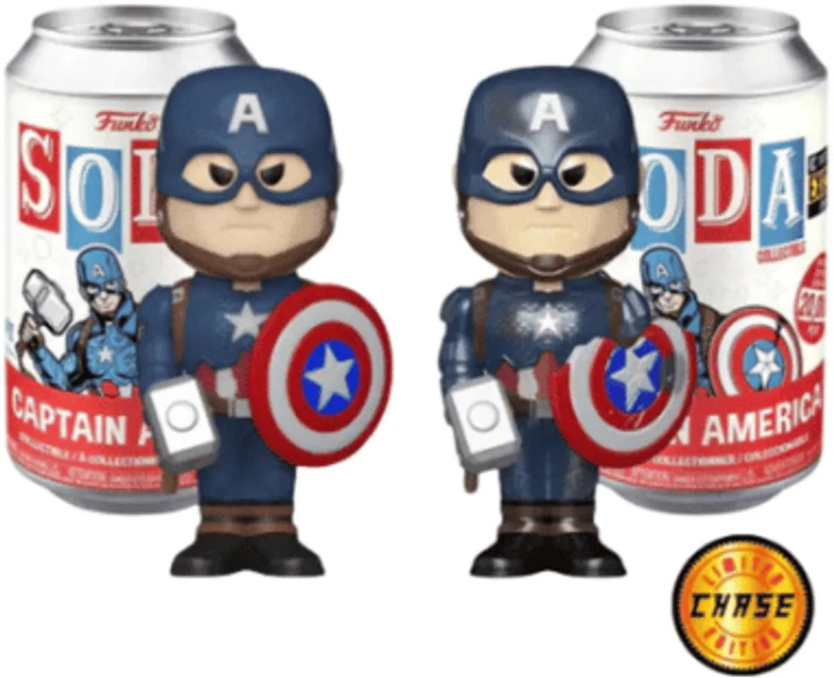 Funko Soda Pop! Captain America Vinyl - Blauw - afbeelding 2 van 2