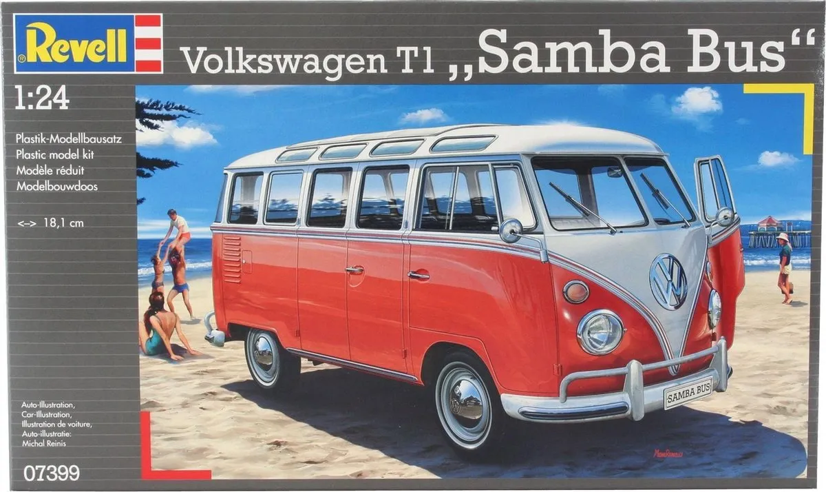 Revell 07399 Volkswagen T1 Samba Bus Modelbouwpakket 1:24 - Multi