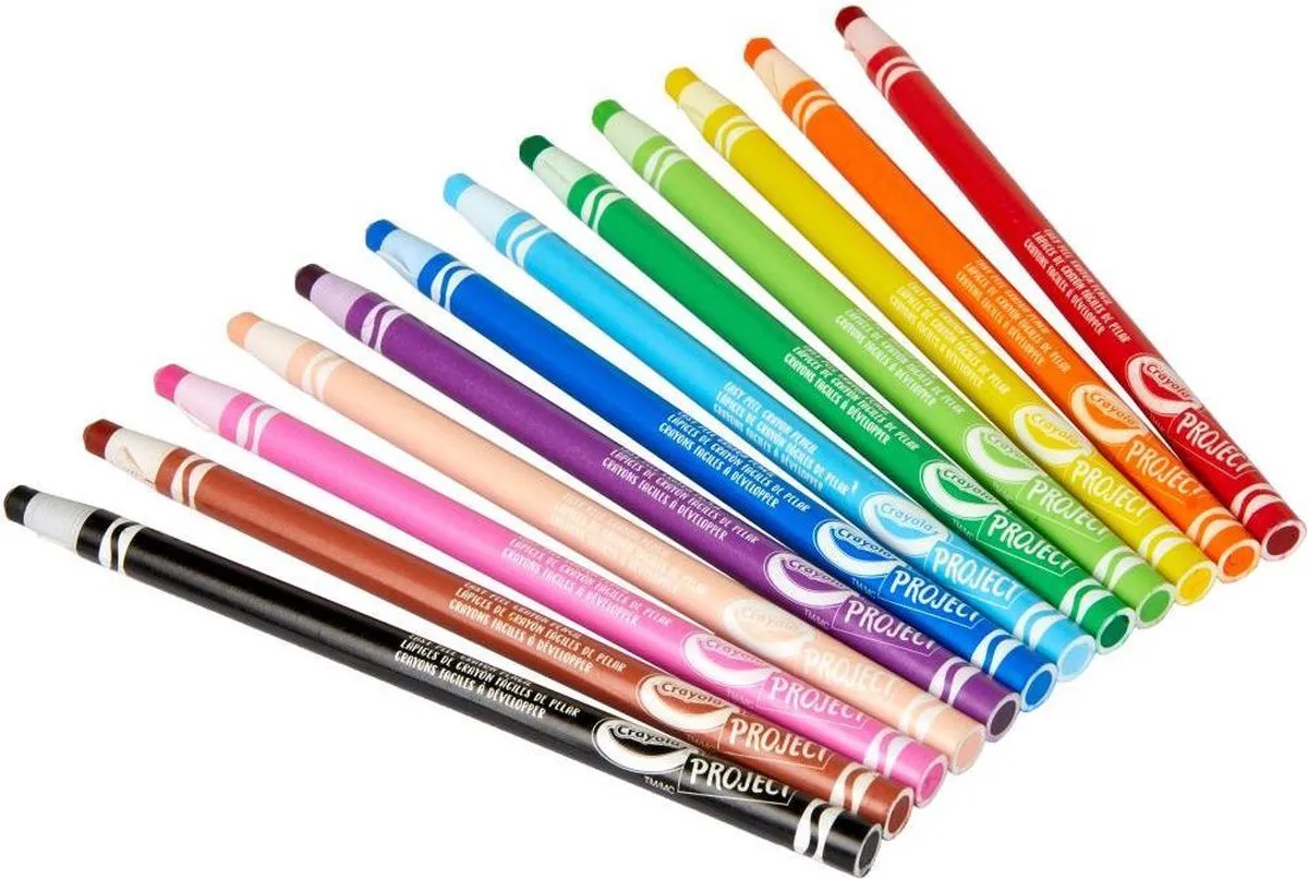 Crayola Easy Peel Potloden - 12 Stuks - Assorti