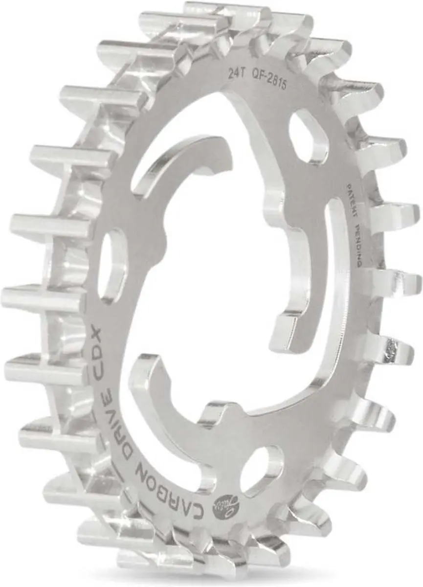 Gates tandwiel 24 CDX Shimano / Sram RVS achter zilver