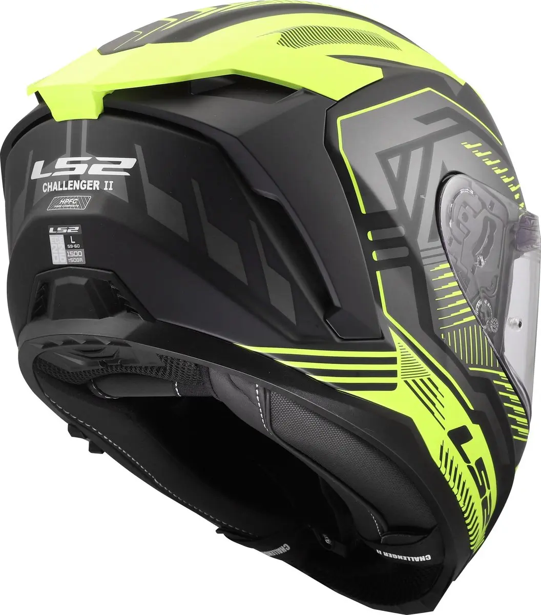 LS2 FF817 Challenger II Dravix Helm - XS - Geel/Zwart