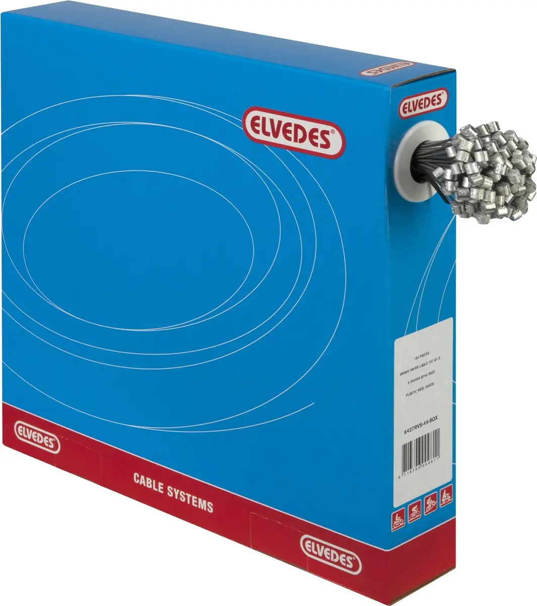 Elvedes Binnenremkabel Achter 6427rvs-49 Tonnippel 2250mm