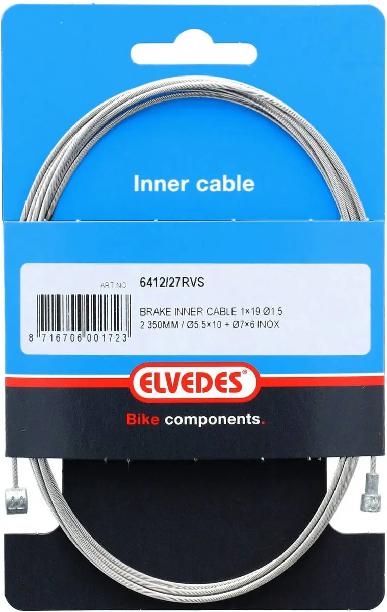 Elvedes Universel Remkabel 1350mm RVS - afbeelding 2 van 6