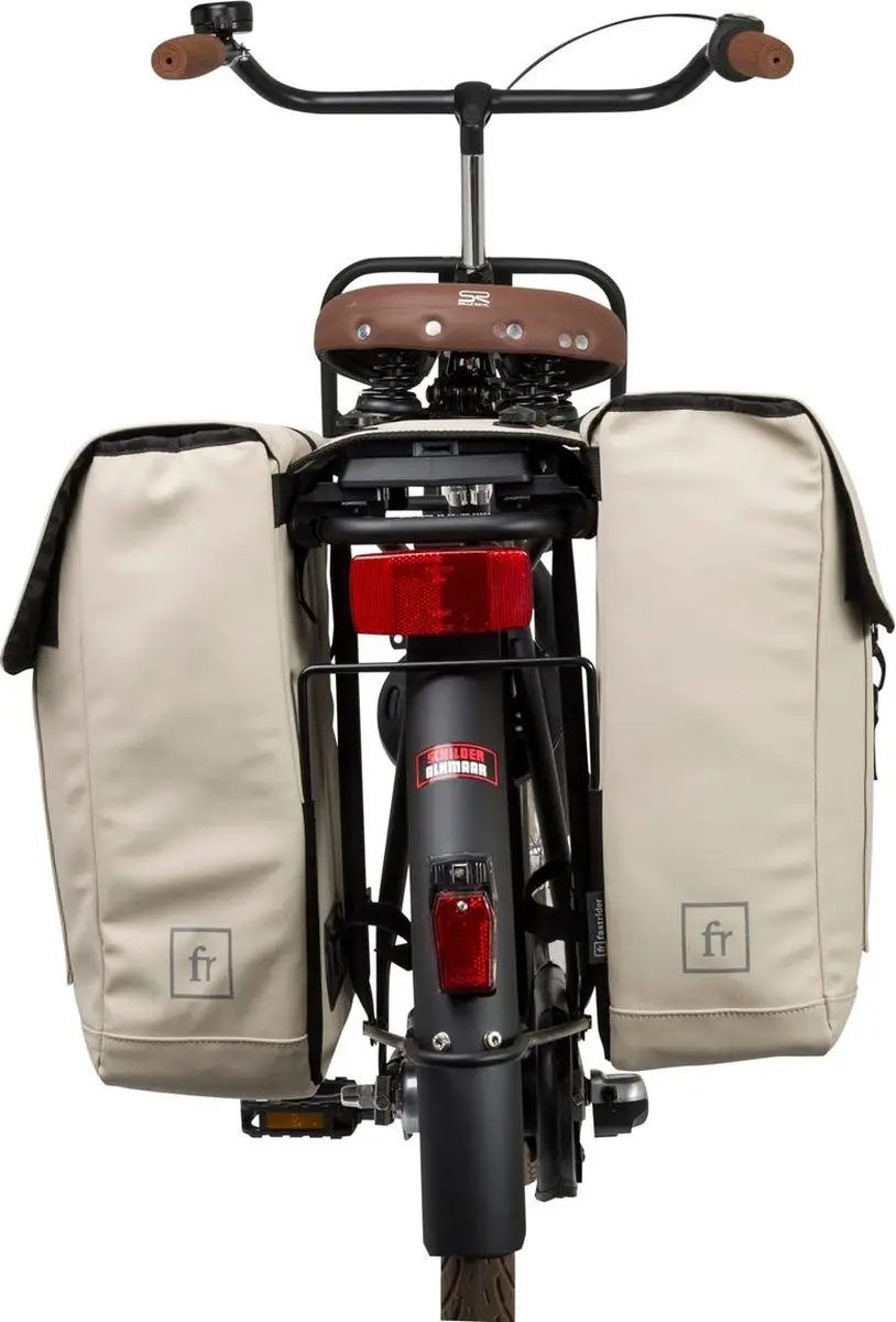 FastRider Jaxx II Dubbele Fietstas 28L - MIK-Compatibel - Taupe