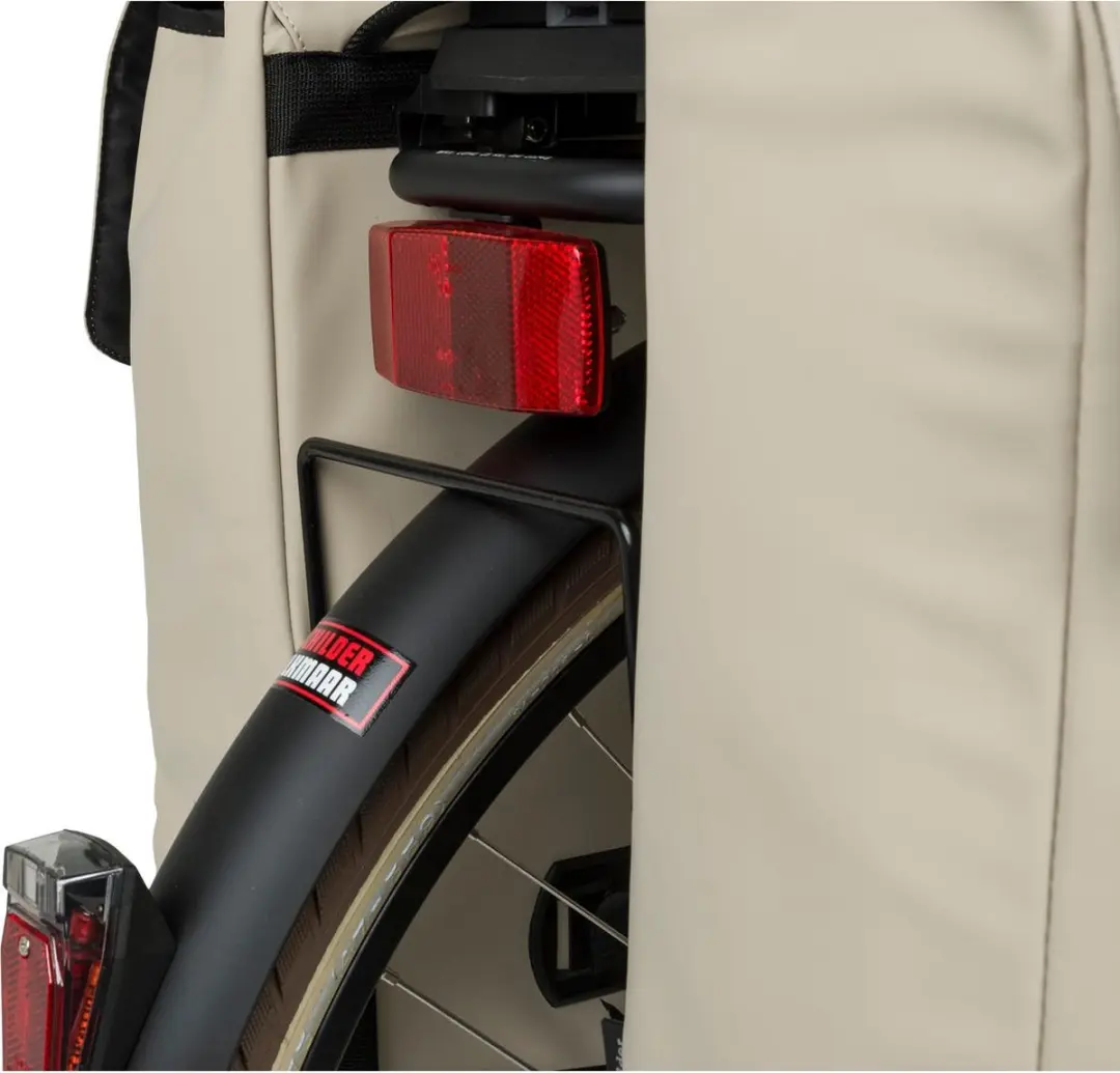 FastRider Jaxx II Dubbele Fietstas 28L - MIK-Compatibel - Taupe