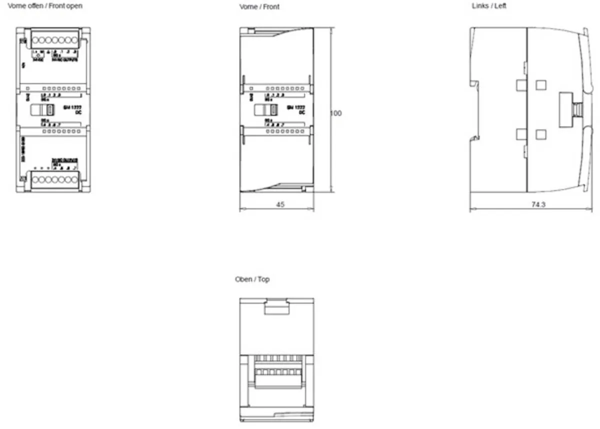Siemens SM 1222 6ES7221BF320XB0 PLC Uitvoermodule - 28.8V