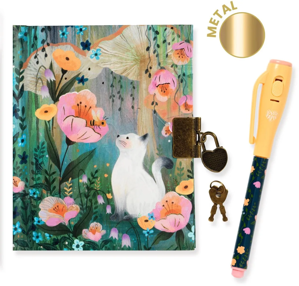 Djeco Dagboek met Magic Pen en Slot - Multicolor