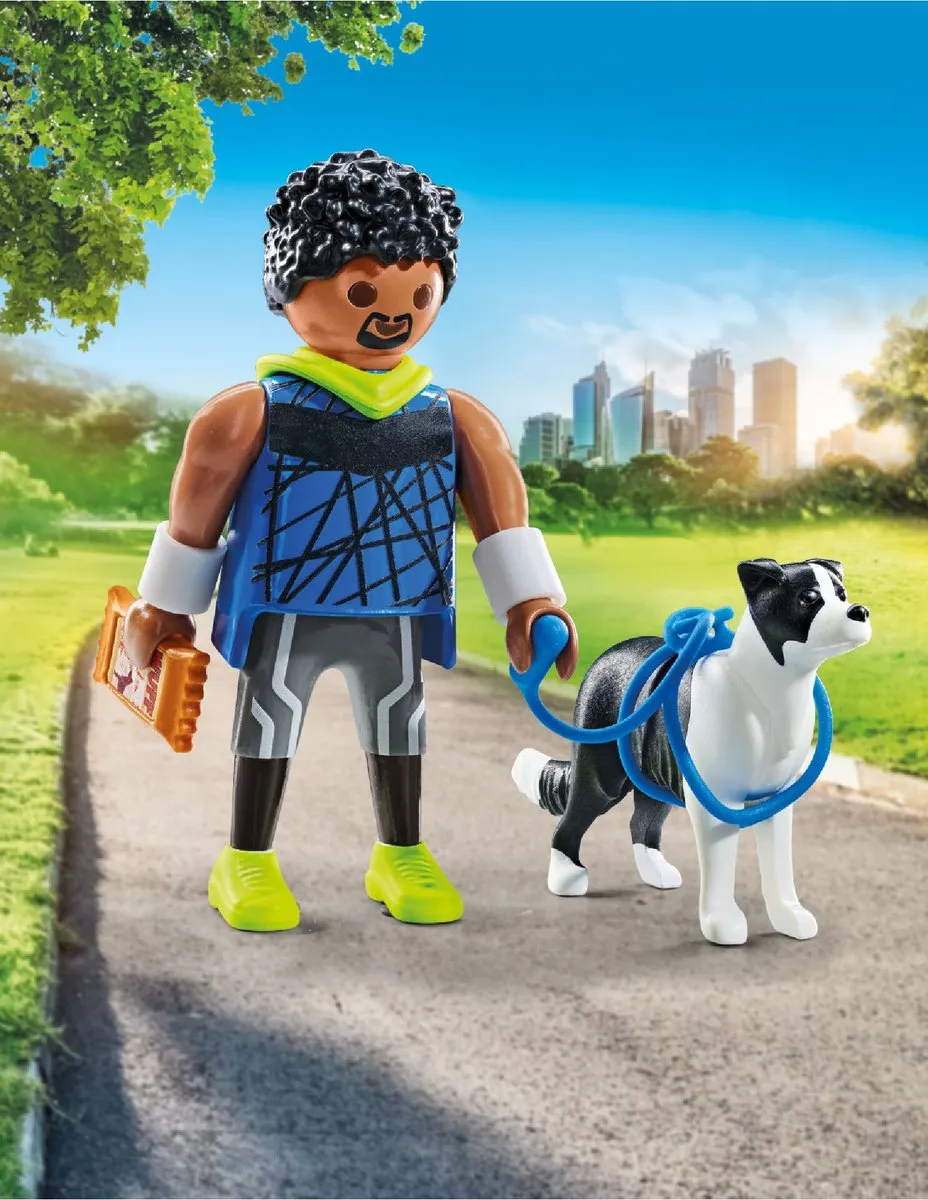 Playmobil My Life Jogger met Border Collie 71740 - Multicolor