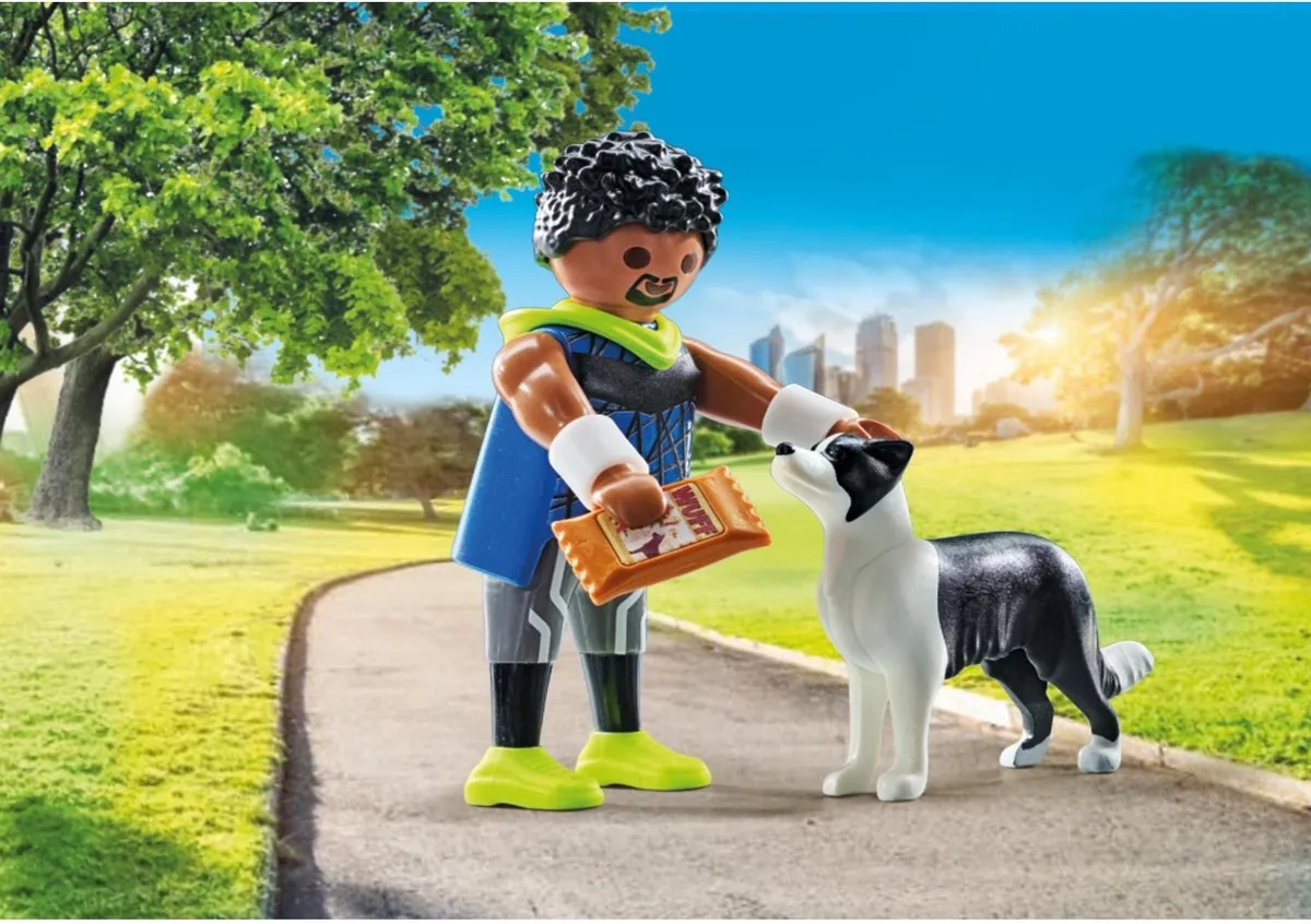 Playmobil My Life Jogger met Border Collie 71740 - Multicolor