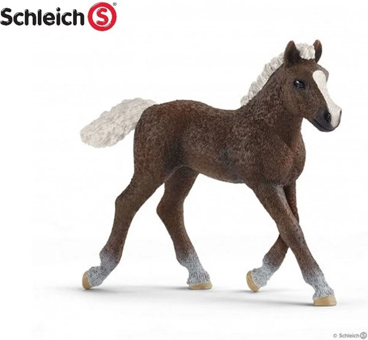 Schleich Schwarzwälder Veulen S17077 - Paardenfiguurtje - Zwart/Wit - afbeelding 2 van 2