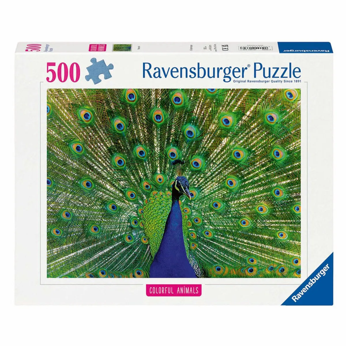 Ravensburger Peacock Puzzel 500 Stuks - Meerkleurig