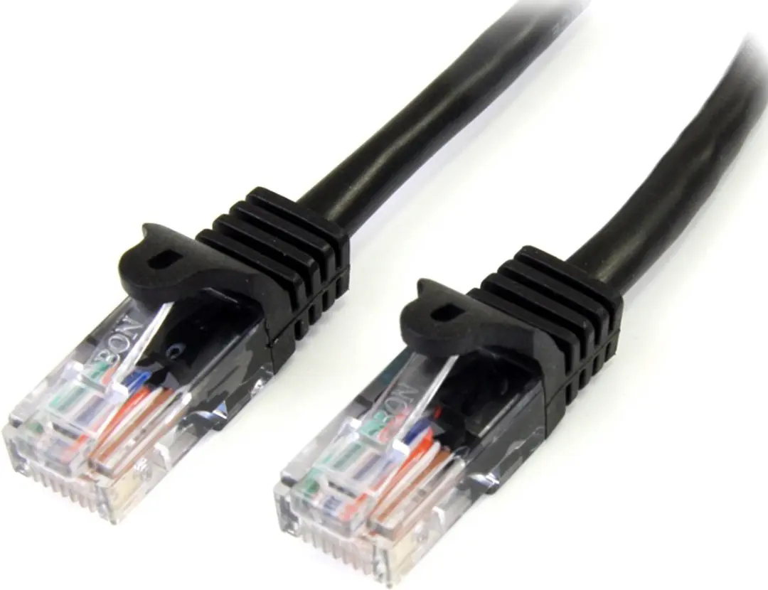 Startech Cat5e Ethernet Kabel 0,5m - Zwart - afbeelding 2 van 2