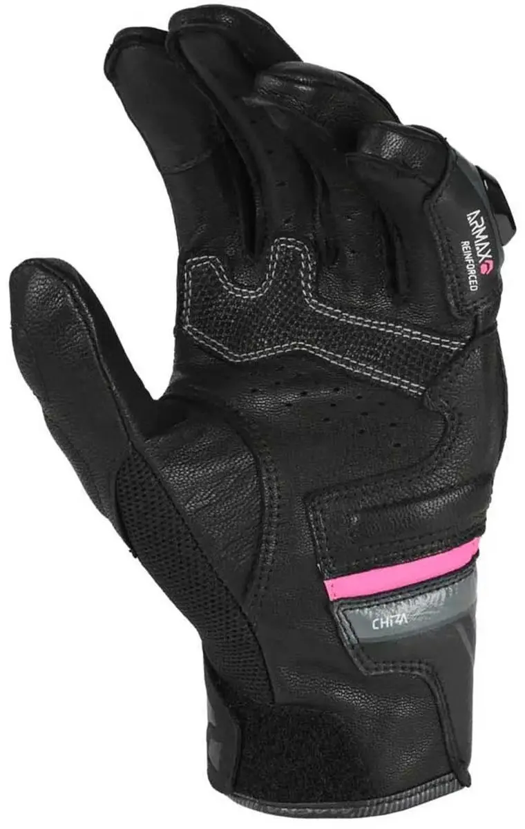 Macna Chiza Leren Handschoenen Vrouwen - M - Zwart/Rosa