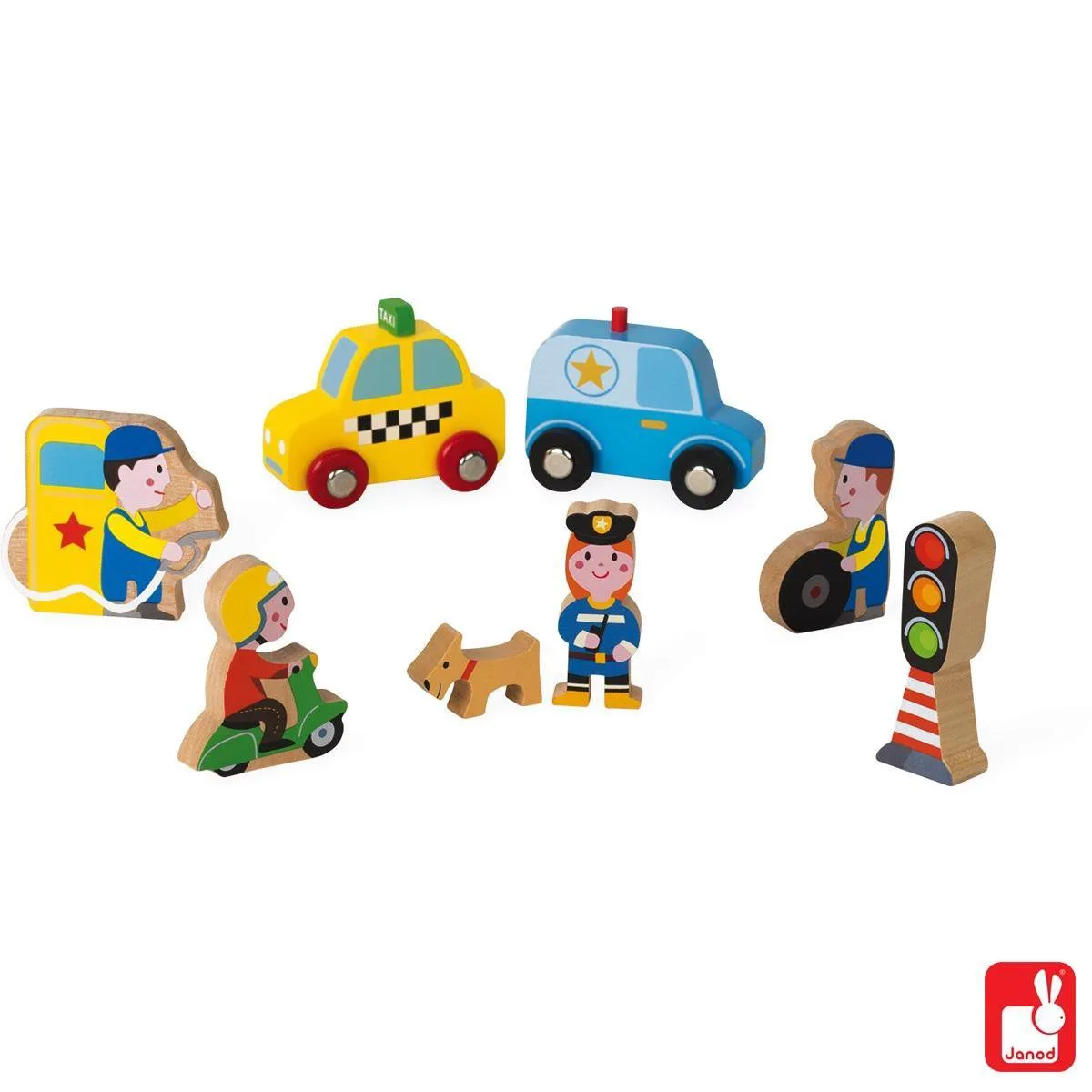 Janod Story Mini Stad - Blauw