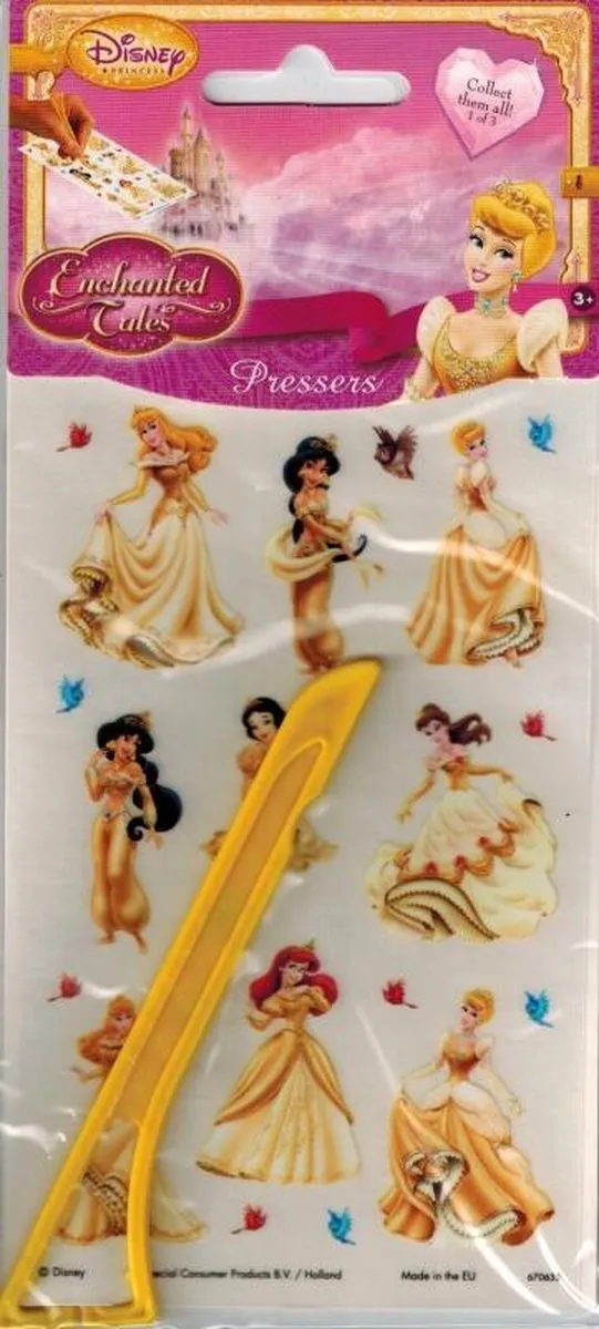 Disney Princess Wrijfplaatjes - 2 Setjes - Geel/Multi