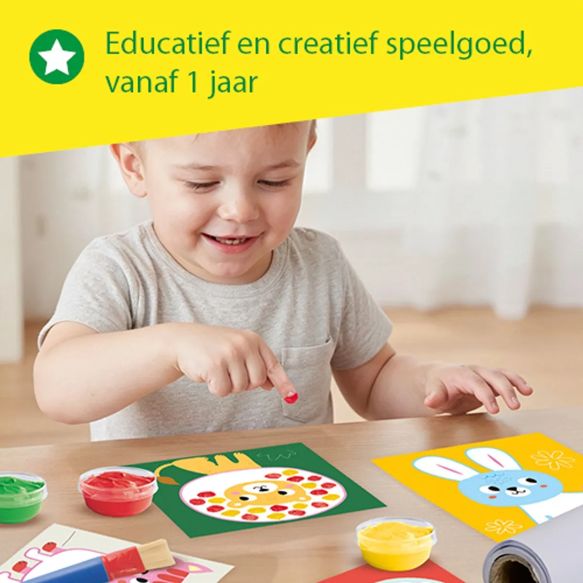 SES Creative Mijn Eerste Vingerverf Mega Knutselset - 3 Kleuren